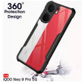 XUNDD for Vivo IQOO Neo 9 / 9 Pro 5G Reinforced Four Corner Back Cover Acrylic + TPU Drop-proof Phone Case - Black. 