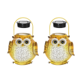 2Pcs Iron Art Owl Ground Light Crafts Garden Lawn Outdoor Garden Decorative Lamp LED Light Hanging Landscape. 