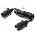 motors 2m Trailer Light Board Extension Cable Lead 7 Pin Plug & Socket Caravan Towing. 