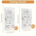 Vacuum Sealer Bags 8pcs Hanging Design for Clothes, Suits, Jackets-Wardrobe Organizer with Storage Capacity. 