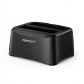 Carbon USB 3.0 To SATA Double Hard Drive Docking Station Double Port  5Gbpa 2.5" / 3.5" Support up to 10TB HDD Best For Data Backup | Hard Disk Testing | Data Recovery. 