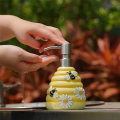 NCANRUI Bee Soap Dispenser Decorative Hand Pump Refillable Soap Dispenser Liquid Container for Shampoo Lotion Dispenser Novelty. 