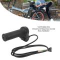 Durable Waterproof Electric Bike Throttle Grip with 2 Keys Twist Handlebar Full Twist Throttle 3-Pin Connector Speed Controller Grip Electric Scooter. 