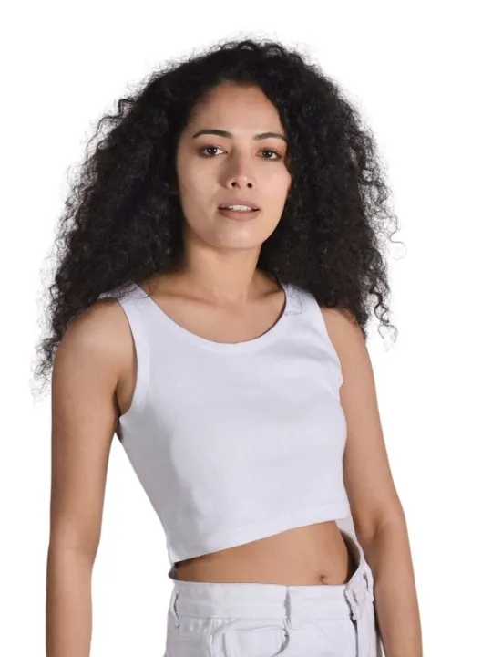 Crop%20Sando%20Top%20T-Shirt%20Short%20Sleeve%20Loose%20Fit%20Casual%20Style%20Women's%20Clothing%20-%20Image%205
