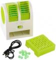 Mini Cooling Fan Usb Battery Operated Portable Air Conditioner Cooler,Green Color. 
