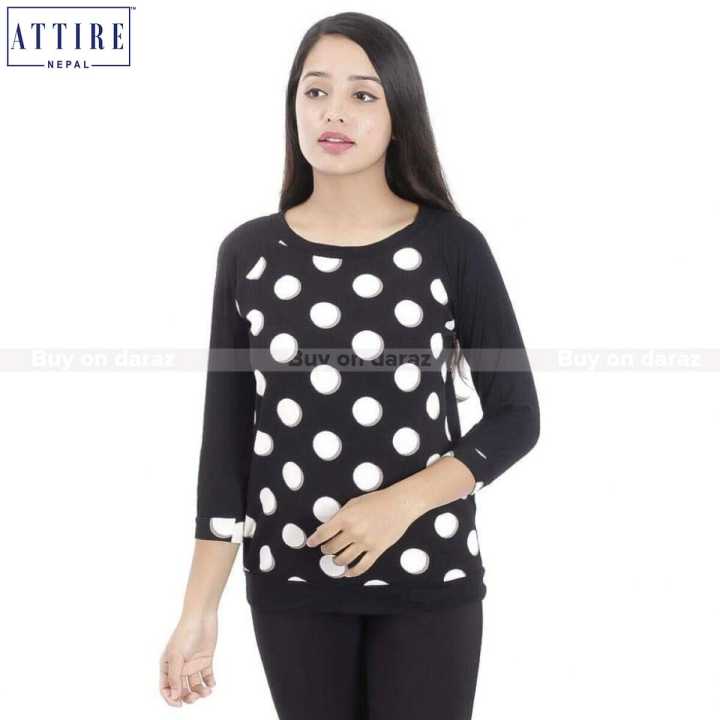 Attire%20Nepal%20Big%20Polka%20Dots%20Printed%20Top%20For%20Women%20(QT-52)%20-%20Image%204