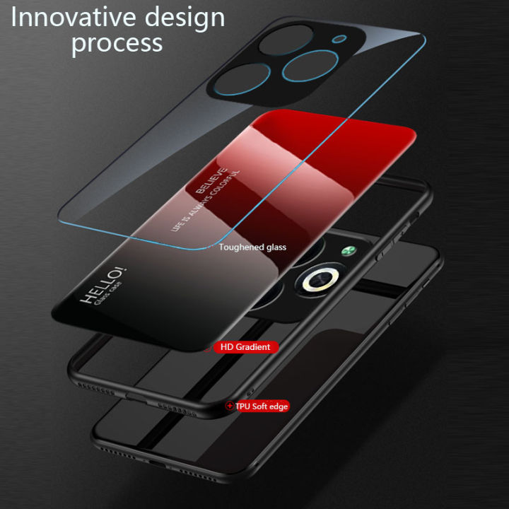 Biruiqu%20For%20Infinix%20Smart%208%20Shockproof%20Gradient%20Tempered%20Glass%20Back%20Soft%20Silicone%20Edge%20Case%20Cover%20-%20Image%203