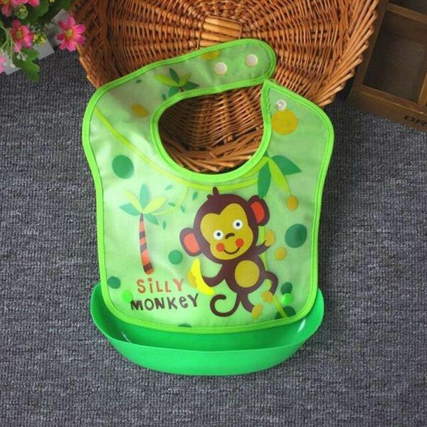 Baby%20Stuff%20Waterproof%20Food%20Grade%20Silicone%20Bib/%20Baby%20Cute%20Cartoon%20Adjustable%20Bib%20-%20Image%203
