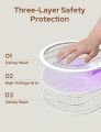 Foldable Swivel Mosquito Bat, 3 in 1 Mosquito Racket USB Rechargeable, Bug Zapper Electric Fly Swatter with UV Light Lamp, Hangable Mosquito Swatter Racket w/Long Lasting Lithium-ion Battery. 