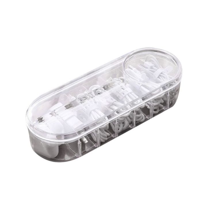 Dust-proof Home Office Multi-function Data Line Storage Container ...