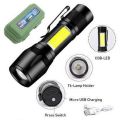 Mini Rechargeable LED Tactical Flashlight Powerful Torch Mini Pocket Torchlight Zoomable Focusing Emergency Flashlight. 