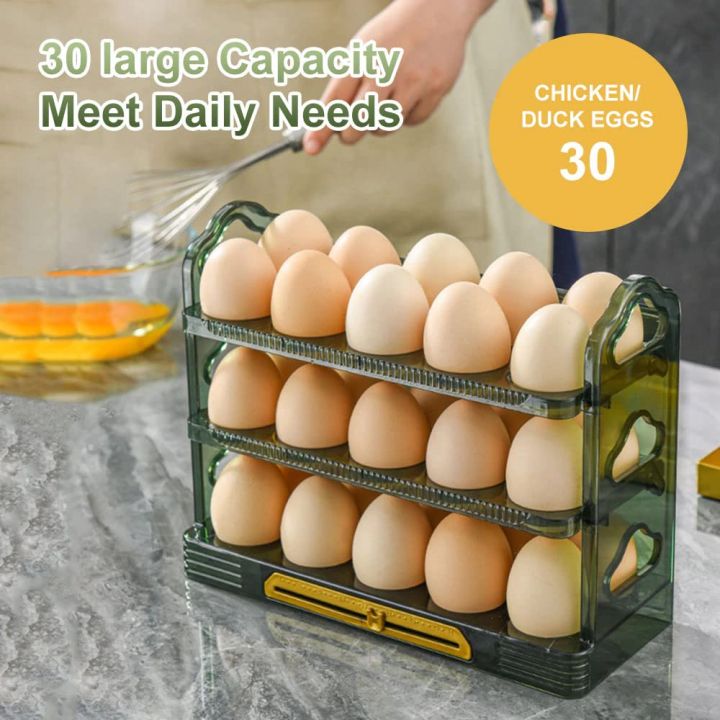 3%20Layer%20Flip%20Type%20Refrigerator%20Egg%20Storage%20Box%20Stand%20Organizer%20Tray%20-%20Image%203