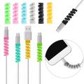 12 Pcs Spiral Silicone Cable Protector (Color May Vary). 