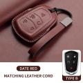 MANYOU Leather Car Key Case Cover For Cadillac CT4 CT5 ATS CT6 CTS DTS XT5 Escalade ESV SRX STS XTS XT4 28T ELR Car Key Accessoires. 