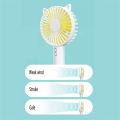 FORIDE Handheld Electric Fan 3-Speed Variable Speed Mini Portable Rechargeable Desktop Night Light Silent Fan, With Battery-D. 