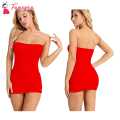 Fancyra Women Net Floral Midi Babydoll Nightwear With G String Panty Free Size Red Color. 