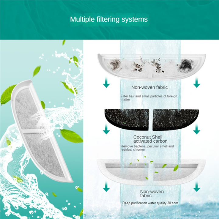 JAERBEE%208PCS%20Cat%20Water%20Fountain%20Filter%20Replacement%20Filters%20for%203L/105oz%20Stainless%20Pet%20Water%20Fountain%20Dog%20Fountain%20Filter%20-%20Image%207