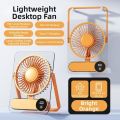 Creative Foldable Desk Fan Wall Hanging&Handheld 100 Levels Table Cooling Fan Portable Ultra Quiet Small Air Circulating Fan Home Office. 