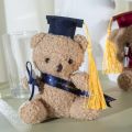 Gift Plush Doctor Nursery Gift Graduation Fleece Doll Dr. Cub Bear Cute Furry Teddy Bear Hanging Bag Charm Key Ring Holder. 