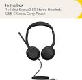 Jabra Evolve2 50 Wired Stereo Headset AirComfort Technology, Noise-Cancelling Mics & Active Noise Cancellation - MS Teams Certified, Works with All Other Platforms. 