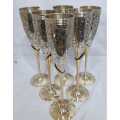 Bronze Wine Glass Set Of Six Height 9 Inch Weight 1.600 Kg Handicraft Creation. 