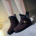 Women Winter Warm Snow Boots Fashionable Tassel Flat Platform Cotton Boots (Shoes-1). 