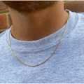 Simple Gold/Silver Plated Necklace For Men. 