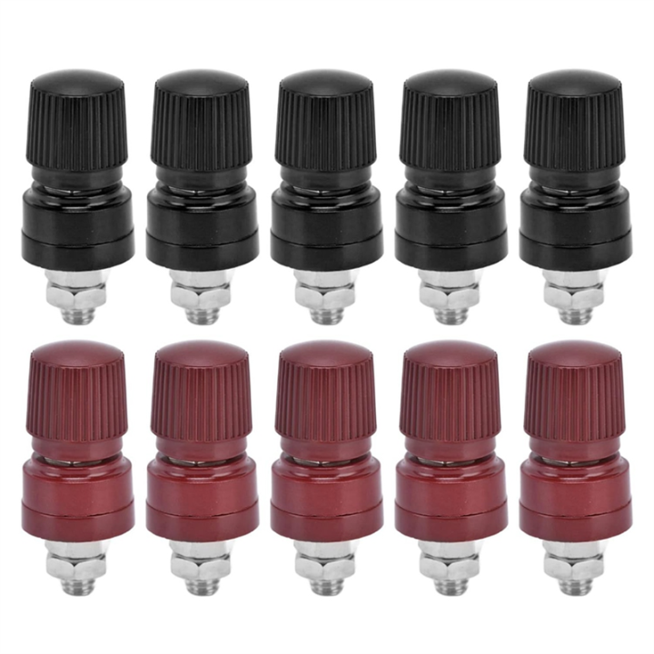 5 Pairs Brass Plated Binding Posts, M6 Thread Terminal, Wide ...