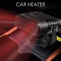 NAMUNY Portable Heating Cooling Fan Auto Car Heater Defroster Demister 200W Heater Windshield 360 Degree Rotation 24V. 