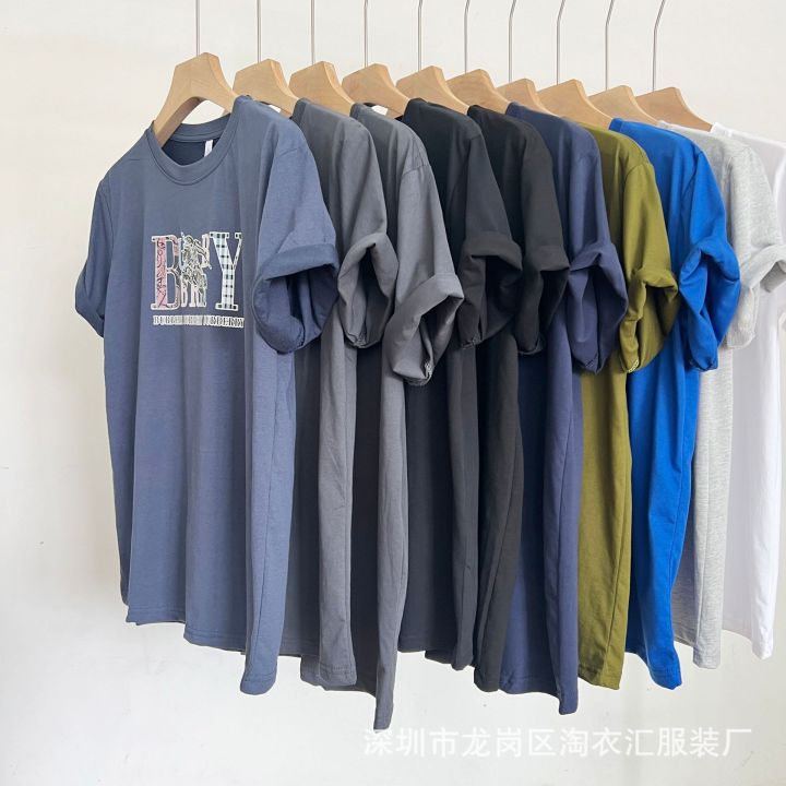 Summer%20plus%20size%20men's%20short-sleeved%20T-shirt%20men's%20half%20sleeve%20loose%20work%20sweat-absorbing%20night%20market%20stall%20manufacturer%20wholesale%20-%20Image%206