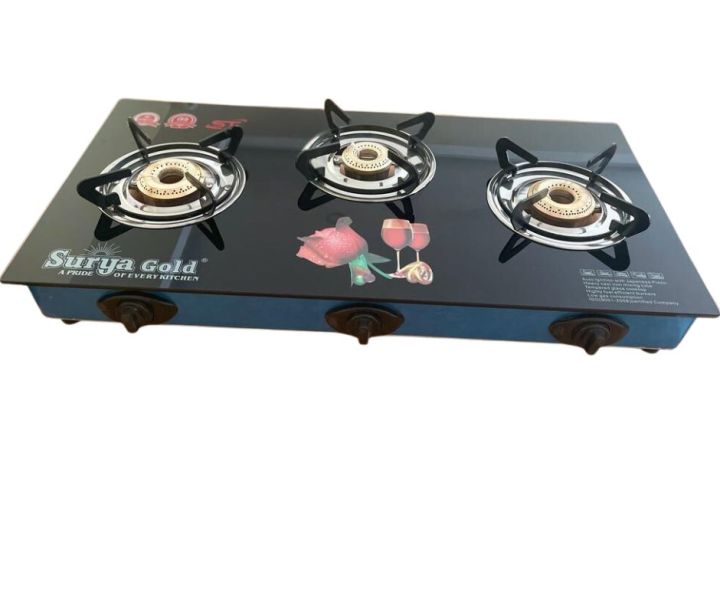 Surya Gold Automatic Glass Top Gas Stove