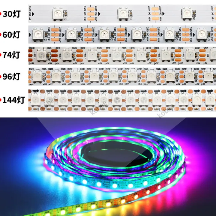 Strip%20light:%20M/LEDS144Pixel/74/strip%20light,%20LEDRGB%20addressing%20WS2812BWS2812%20digital,%20flexible,%20individual%20pixel%20LED%20strip,%2030/60/96/5V%20-%20Image%202