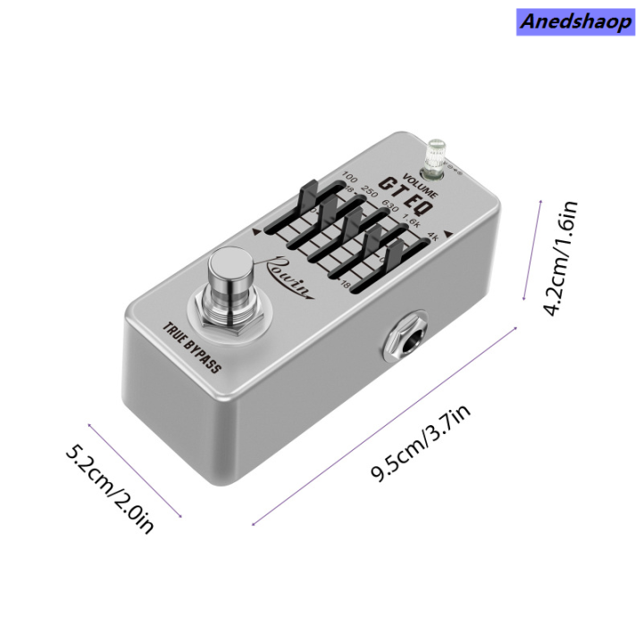 Anedshaop%20Rowin%205-Band%20EQ%20Pedal%20Electric%20Guitar%20Equalizer%20100Hz%20250Hz%20630HOriginal%20z%201.6kHz%204kHzTrue%20Bypass%201/4%20Inch%20Mono%20Metal%20Shell%20Effects%20Pedal%20-%20Image%206