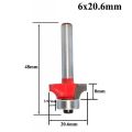 5Pcs 6mm Shank Corner Round Over Router Bit with Flush Milling Cutter. 