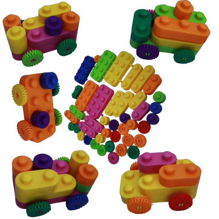 Interlocking Colorful Car Construction Building Blocks Educational STEM Toy for Sorting, Stacking & Learning Baby & Toddlers