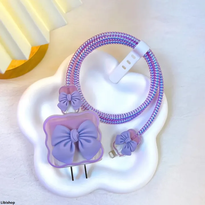 LibishopSpecial%203D%20Cute%20Bow%20Charger%20Cable%20Protector%20Case%20for%20Apple%20Charger%2018W/20W%20Soft%20TPU%20Case%20Cover%20Power%20Adapter%20Data%20Cable%20Winder%20Sleeve%20-%20Image%207