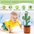 Dancing Cactus Toys, Talking Dancing Cactus Plush Toy Electronic Shake Toys, Repeat English Songs Plush Cactus Toys for Babies, Children Funny Toys. 