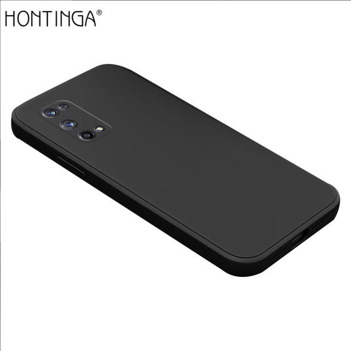 Hontinga for Realme X7 Pro Back Cover Candy Color Soft Liquid Silicone Phone Case