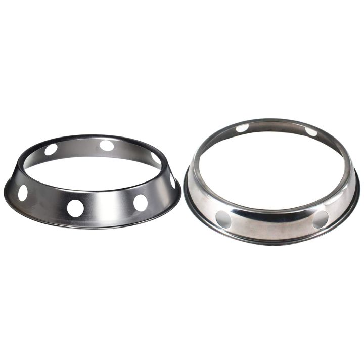 NAMUNY 2x Universal Wok Pan Support Rack Stand Wok Ring/Metallic Round Bottom Universal Size for Gas Stove Fry Pans
