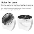 Portable 6W Solar Powered Fan Set Solar Panel Monocrystalline Silicon Solar Panel Multifunctional Solar Power Recharger. 