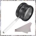 Fullhaodd 35X Handheld Magnifier Metal High Clarity Reading Magnifying Glass Portable Loupe Jewelry Magnifier,For Seniors. 