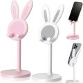Table Support Rabbit Bunny Phone Holder Lazy Bracket Adjustable Telescopic Lifting Phone Holder Pink Multi-angle Desktop Mobile Phone Bracket Desktop. 