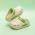 New height increasing thick soled perforated shoes summer women home slippers for wearing outside anti slip and anti collision Baotou beach sandals. 