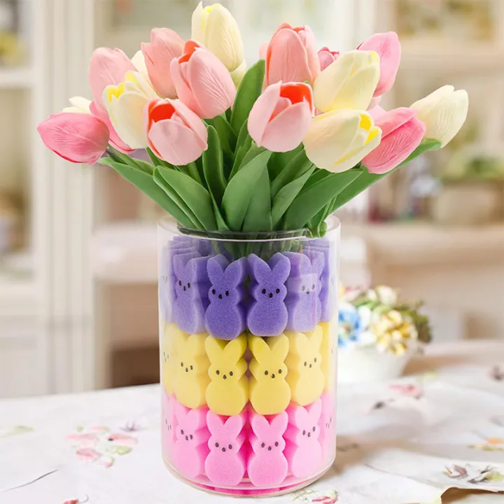 Easter%20Tulips%20Peeps%20Bunnies%20Vase%20Filler%20Set,%20Easter%20Decorations,%20Spring%20Decor%20Home%20Indoor%20Decoration%20Centerpieces%20For%20Tables,%20NO%20VASE%20-%20Image%203