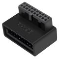 2X PH19B USB 3.0 Internal Header USB3.0 19/20P Socket 90 Degree Adapter Converter for Computer Motherboard. 
