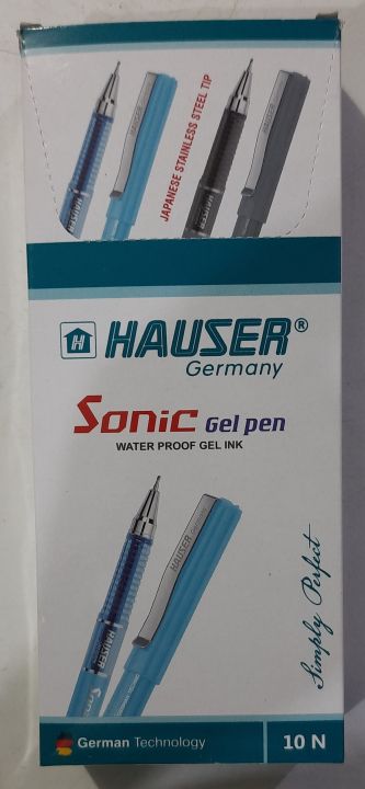 Hauser Germany Sonic Gel Pen-10pcs Black