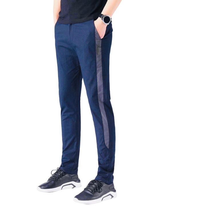 Summer%20Wrinkle%20Gray%20Stripe%20Stretchable%20Trouser%20for%20Men%20with%20Back%20Zip%20Pocket%20Comfortable%20Wear%20-%20Image%202