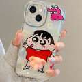 3D Crayon Shin chan Suitable for Apple 14 Phone Case 13Promax Wave Edge Mini Funny Plus Cute PM Cartoon Por Transparent iPhone Silicone Fourteen Women. 