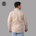 Wraon Cream Full Sleeves Stretchable Premium Cotton Twill Box Shirt For Men - Fashion | Shirts For Men | Men's Wear | Shirts |. 