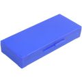 Plastic 50-Place Microslide Slide Microscope Box,blue. 